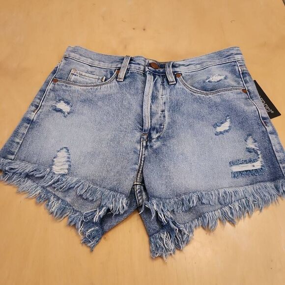 Blanknyc distressed Frayed denim buttonfly jean denim women's 26 - Picture 1 of 8